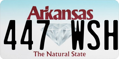 AR license plate 447WSH