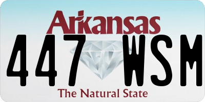 AR license plate 447WSM