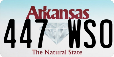 AR license plate 447WSO