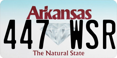 AR license plate 447WSR