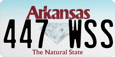 AR license plate 447WSS