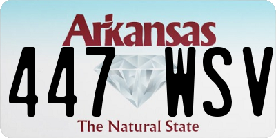 AR license plate 447WSV