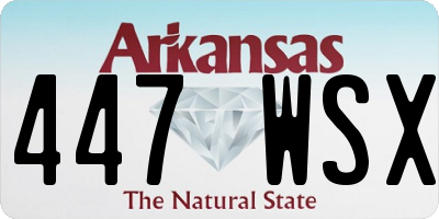 AR license plate 447WSX
