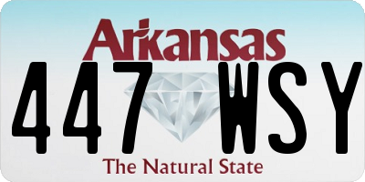 AR license plate 447WSY