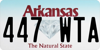 AR license plate 447WTA