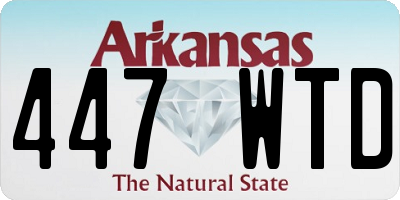 AR license plate 447WTD