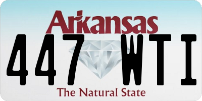AR license plate 447WTI