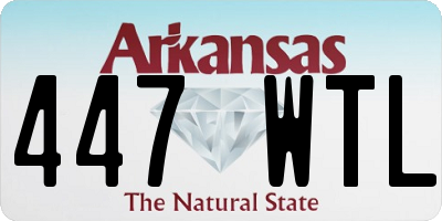AR license plate 447WTL