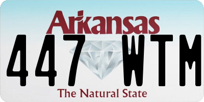 AR license plate 447WTM
