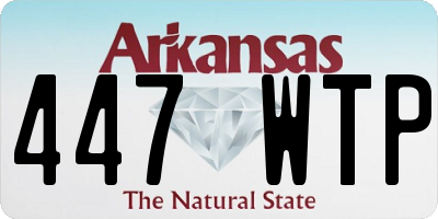 AR license plate 447WTP