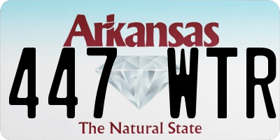 AR license plate 447WTR