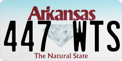 AR license plate 447WTS