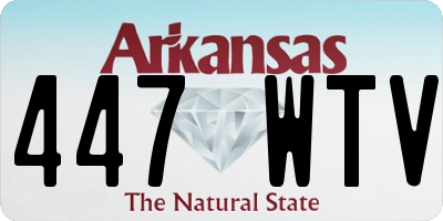 AR license plate 447WTV