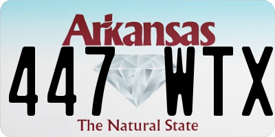 AR license plate 447WTX