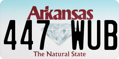 AR license plate 447WUB