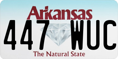 AR license plate 447WUC