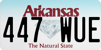 AR license plate 447WUE