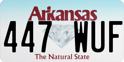 AR license plate 447WUF