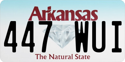 AR license plate 447WUI