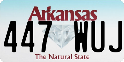 AR license plate 447WUJ