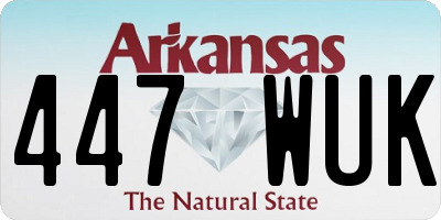 AR license plate 447WUK