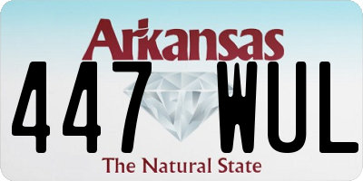 AR license plate 447WUL