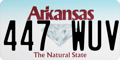 AR license plate 447WUV