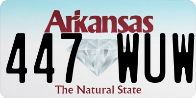 AR license plate 447WUW