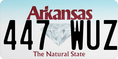 AR license plate 447WUZ