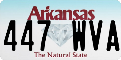 AR license plate 447WVA