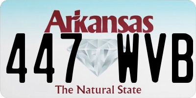 AR license plate 447WVB