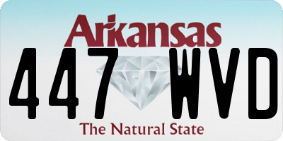 AR license plate 447WVD