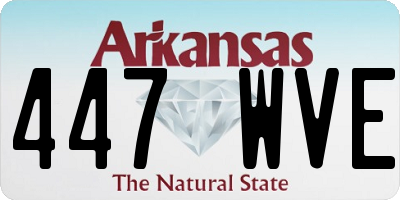 AR license plate 447WVE