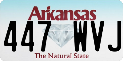 AR license plate 447WVJ