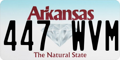 AR license plate 447WVM