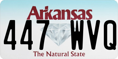 AR license plate 447WVQ