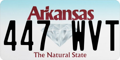 AR license plate 447WVT