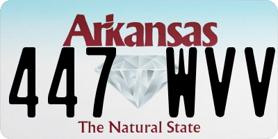 AR license plate 447WVV