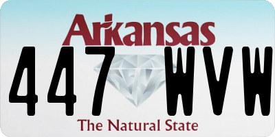 AR license plate 447WVW