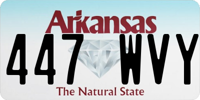 AR license plate 447WVY