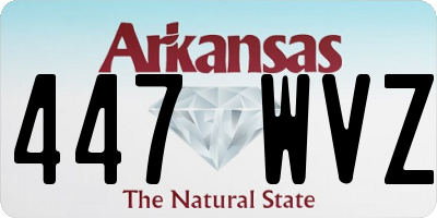 AR license plate 447WVZ