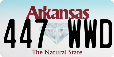 AR license plate 447WWD