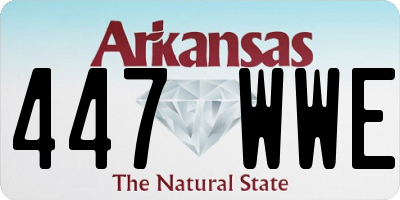 AR license plate 447WWE