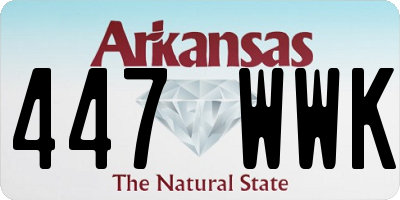 AR license plate 447WWK