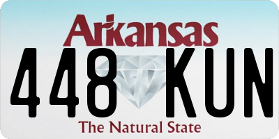 AR license plate 448KUN