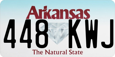 AR license plate 448KWJ