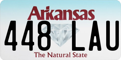 AR license plate 448LAU