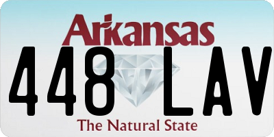 AR license plate 448LAV