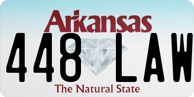 AR license plate 448LAW