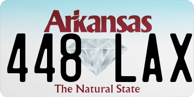 AR license plate 448LAX